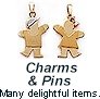 Charms and pins for mothers, mothers jewelry