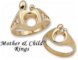 Mother's rings in 14k yellow gold- special order items.