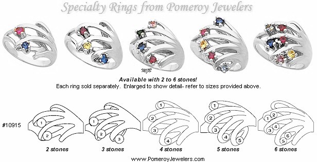 Custom set mothers jewelry placement diagram.