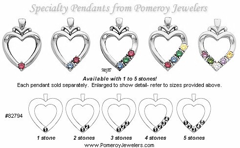 Custom set mothers jewelry placement diagram.